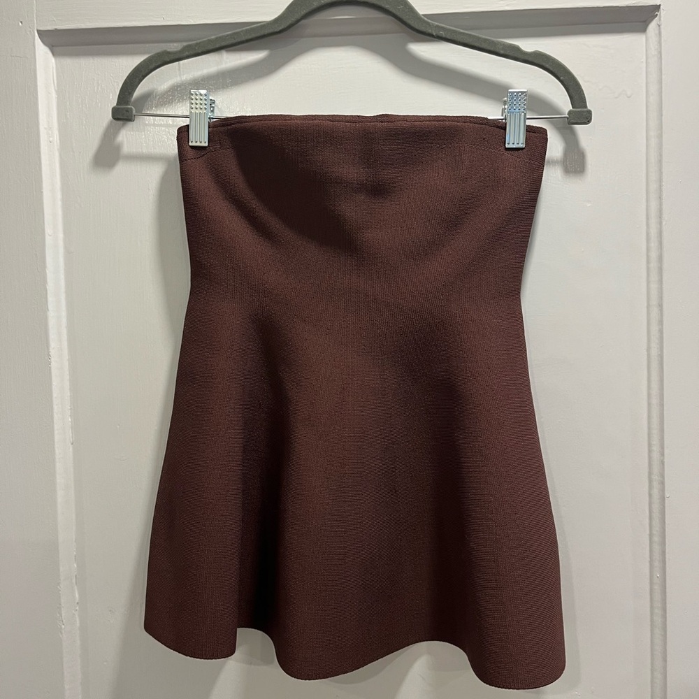 Hausen Strapless Peplum Top
